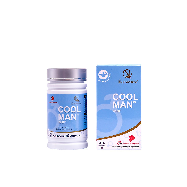 Viên Uống Bổ Sung Cho Nam Giới Cool Man QN Wellness Bổ Thận Tráng Dương, Củng Cố Gân Cốt, Hỗ Trợ Sáng Da, Tăng Cường Thể Chất & Hệ Miễn Dịch - Hộp 60 Viên