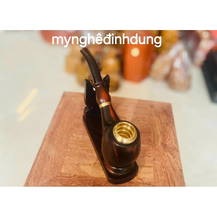 Tẩu hút thuốc đa năng bằng gỗ trắc đỏ đen - Ảnh 4