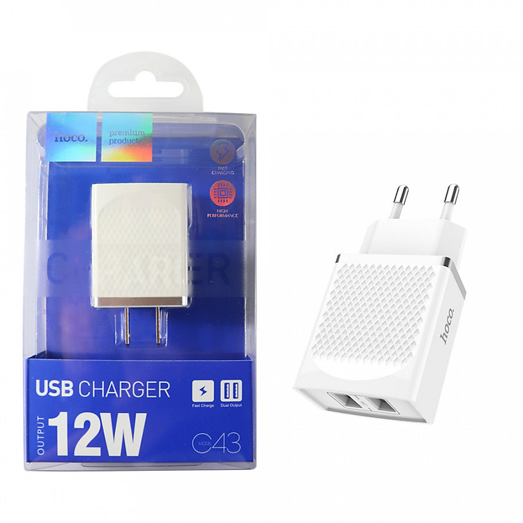 Củ sạc đa năng 2 đầu HOCO C43 – Hàng chính hãng