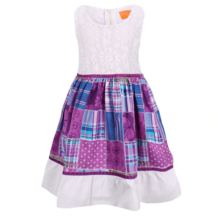 Đầm Xòe Bé Gái VTA KIDS BG51001 - Trắng