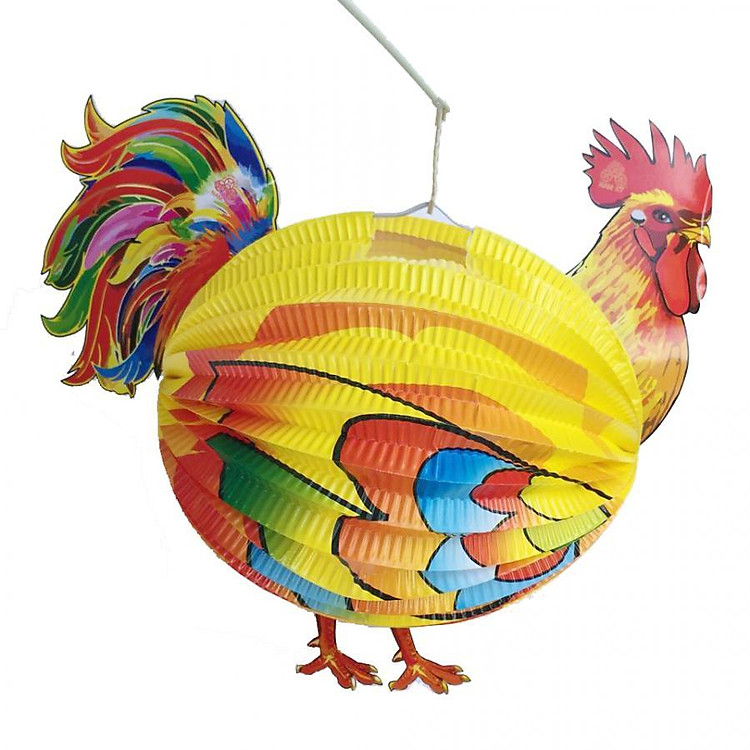 Đèn lồng trung thu bằng giấy cỡ to - Hình gà trống