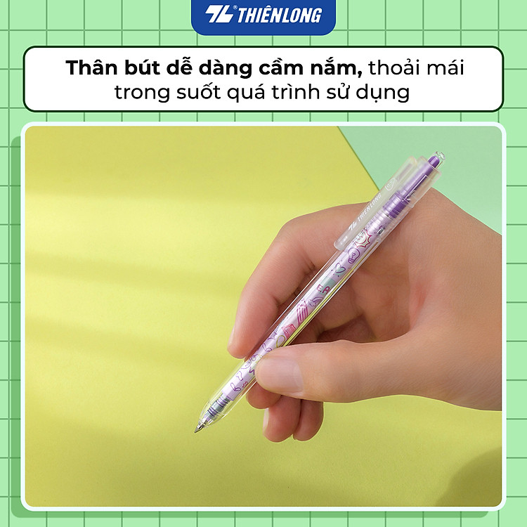 Bút gel Quick Dry Thiên Long GEL-045 - Mực đen - Ảnh 5