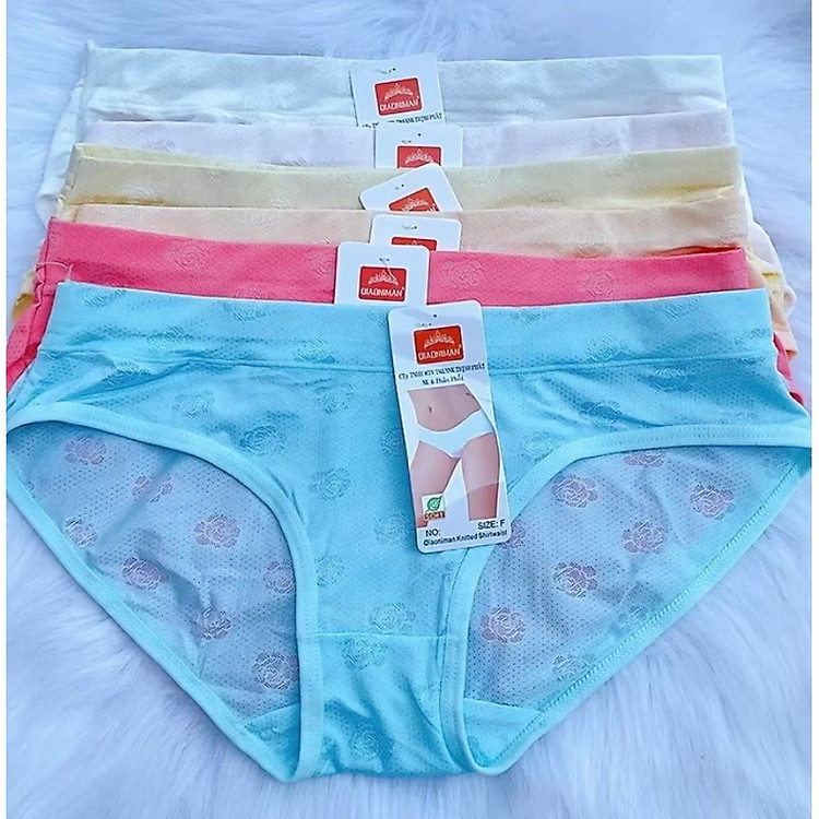Quần Lót Nữ 3036 Cotton In Hoa Đơn Giản Bán Combo Màu Ngẫu Nhiên