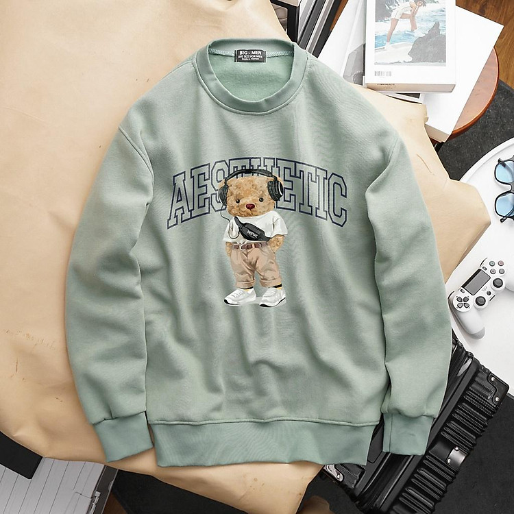 Bigsize - Áo sweater big size 85-130kg in hình gấu