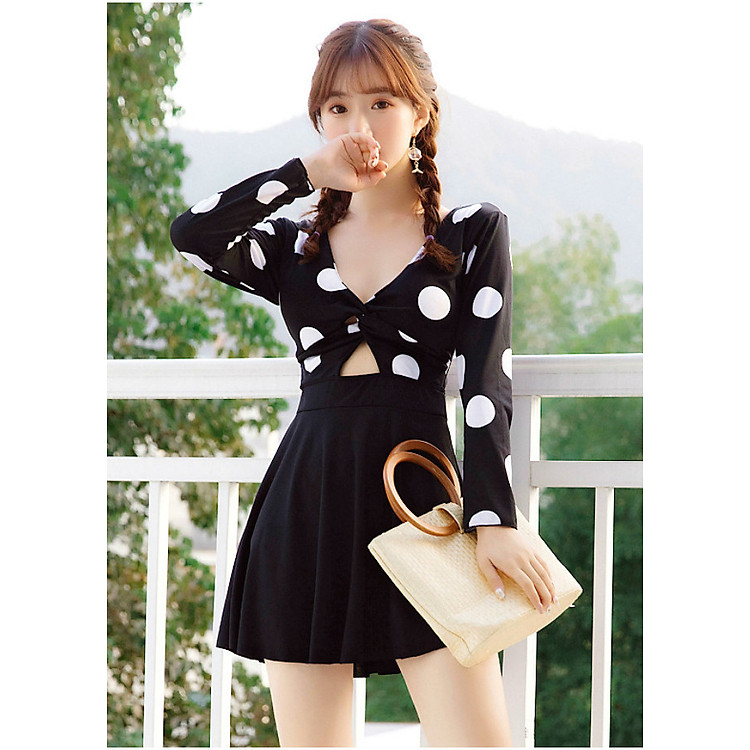 Đầm Bơi Tay Dài Chống Nắng Bảo Vệ Da AT169 MayHomes Váy Bơi Chống Nắng Hai Mảnh