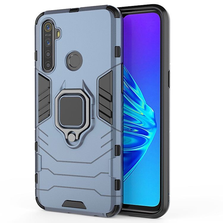 Ốp lưng cho Realme 5 Pro iRON - MAN IRING Nhựa PC cứng viền dẻo chống sốc