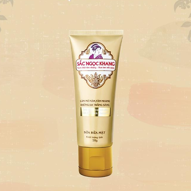 Sữa Rửa Mặt Sắc Ngọc Khang 50g tinh chất hoa anh đào làm sạch dịu nhẹ cho làn da mịn màng, tươi sáng