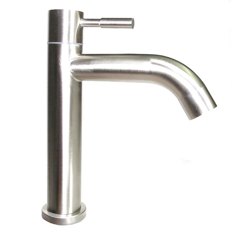 Vòi lavabo lạnh Inox SUS 304 Eurolife EL-T018 ( Trắng vàng )