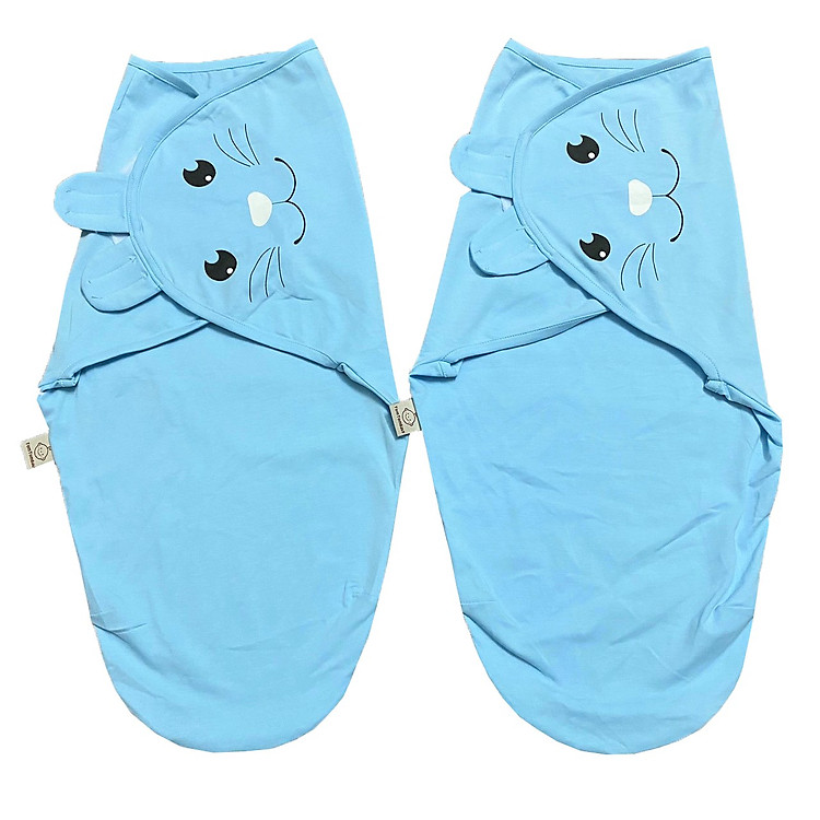 Combo 2 khăn quấn ủ, ủ kén sơ sinh TomTom Baby, chất vải cotton 100% mềm, mịn, thoáng mát, thấm hút mồ hôi, hàng Việt Nam chính hãng