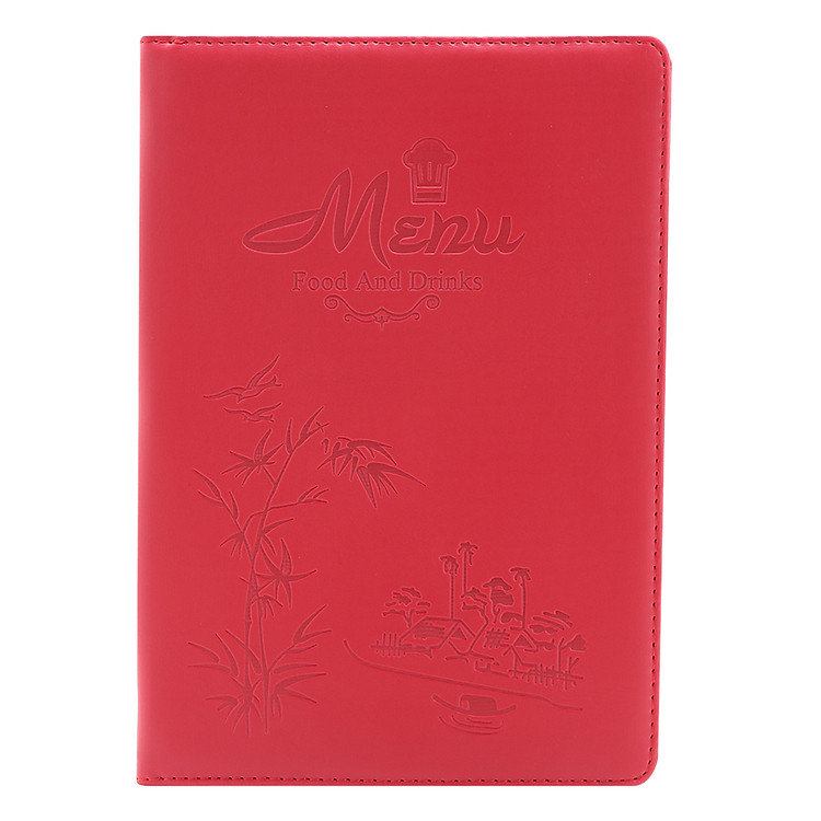 Bìa 20 Lá Menu A4 Da Cao Cấp (Màu Đỏ)