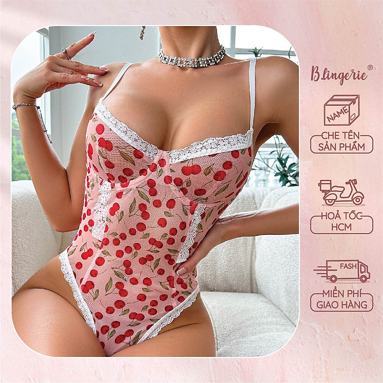 Bộ Bodysuit Cherry Xinh Xắn - B.Lingerie