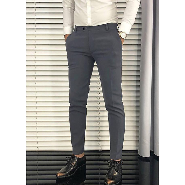 Quần Tây Nam Ghi Đậm Dáng Ôm GHIDAM01