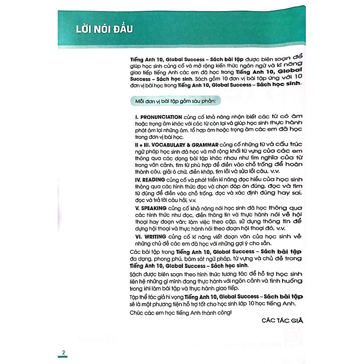 Global Success - Tiếng Anh 10 - Sách Bài Tập (2023) - Ảnh 3
