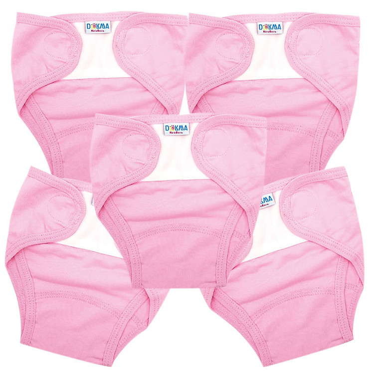 Combo 5 tã vải 100% cotton DOKMA DS002 cho bé từ 1-3 tháng