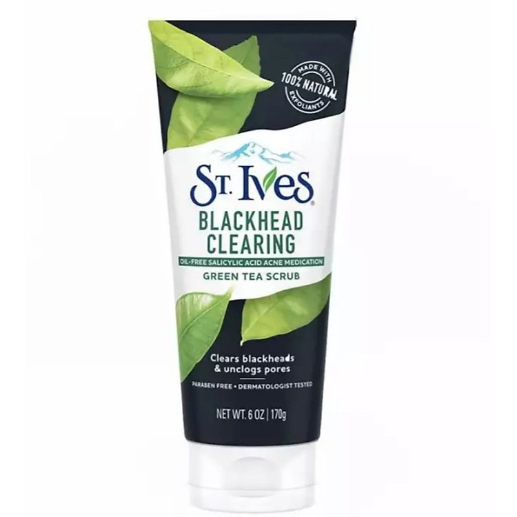 Sữa Rửa Mặt Sạch Mụn Đầu Đen ST.IVES Trà Xanh 170g - 077043358023