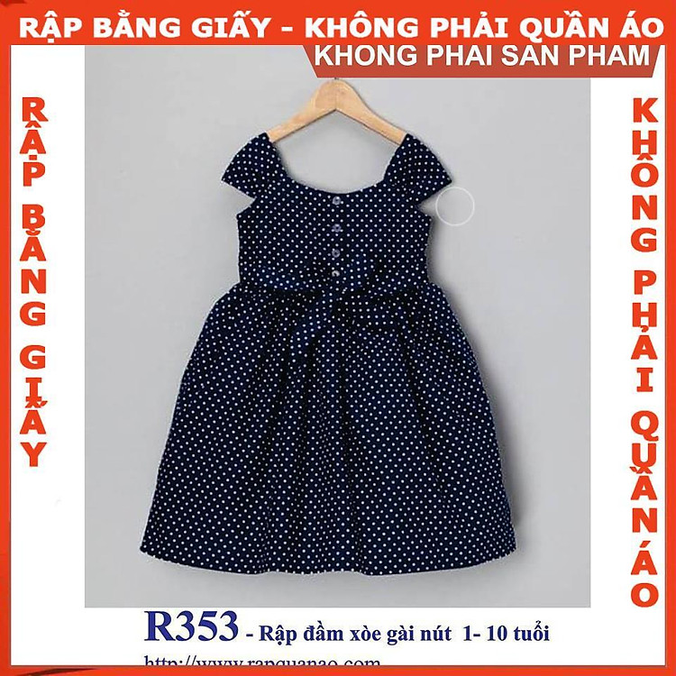 Rập Giấy Mã R353 (Bản Vẽ) - 4 Tuổi - Ảnh 2