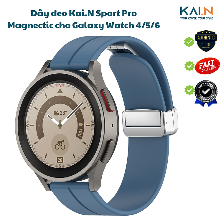 Dây Đeo Silicone Kai.N Sprot Pro Magnectic Dành Cho Samsung Galaxy Watch 4/ Watch 5/ Watch 5 Pro/ Watch 6_ Hàng Chính Hãng