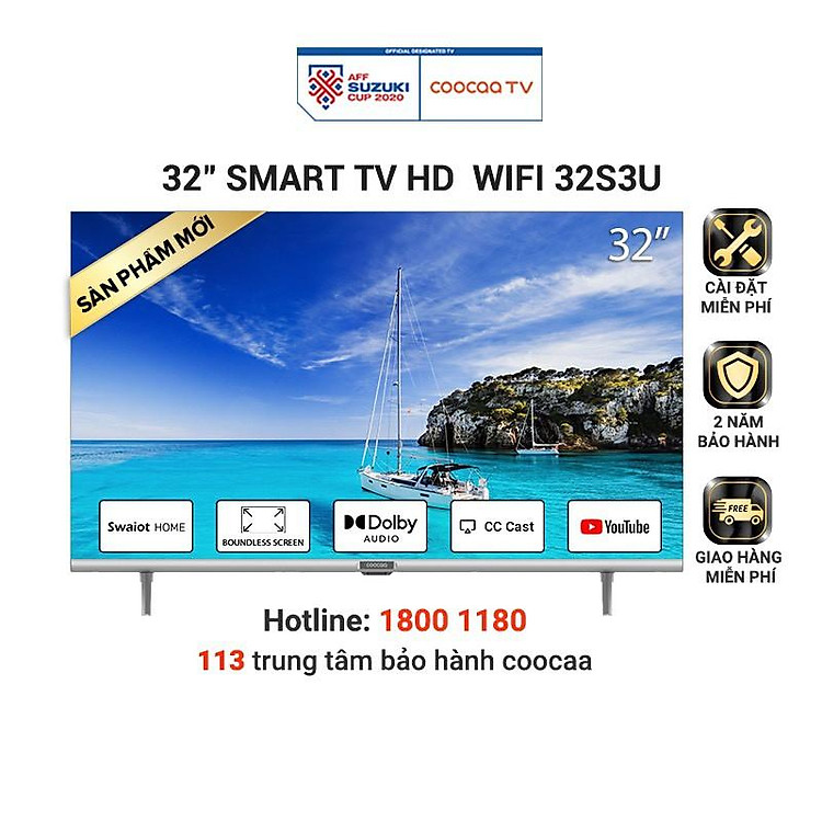 Smart Tivi Coocaa HD 32 inch 32S3U
