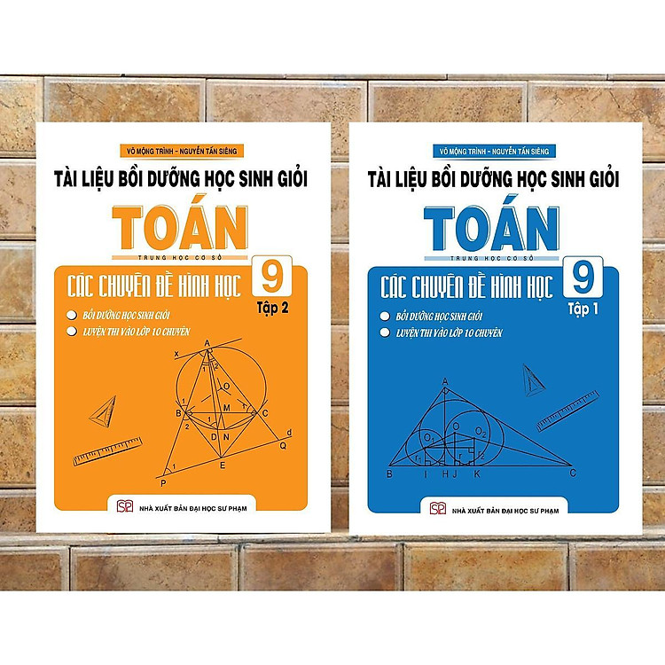 Sách - Tài Liệu Bồi Dưỡng Học Sinh Giỏi Toán THCS Các Chuyên Đề Hình Học Lớp 9 - Combo 2 Tập - Khang Việt Book