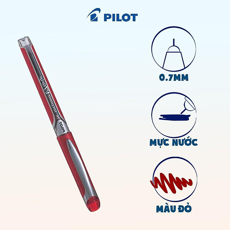 Bút Pilot mực nước Hi-Tech V7 Grip - Xanh - Ảnh 3