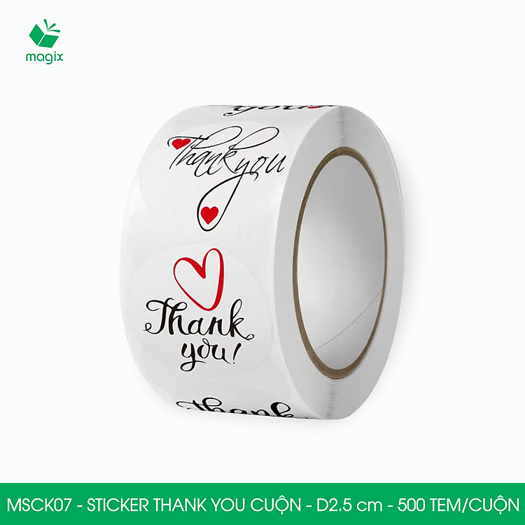Nhãn Dán Thank You (500 chiếc)