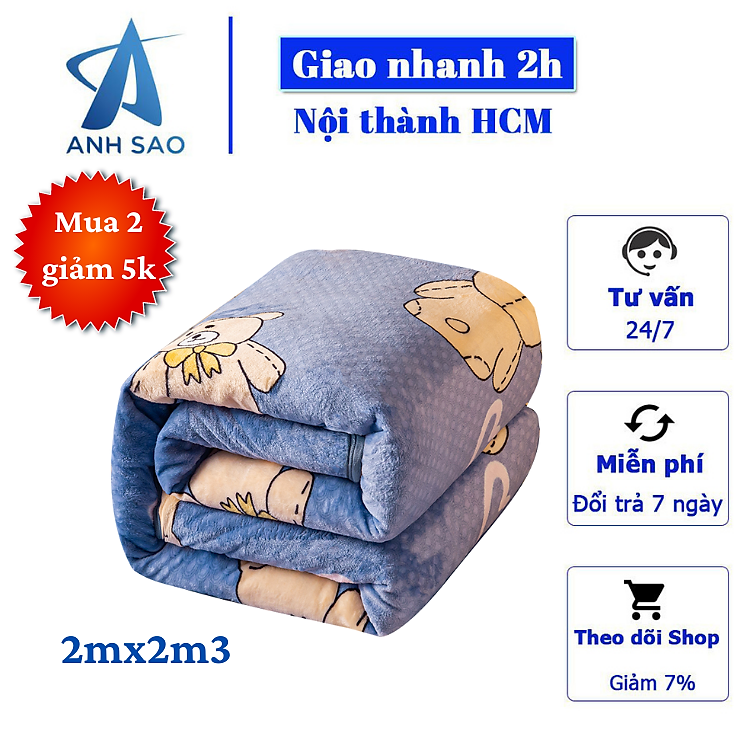 Mền lông tuyết dày dặn cao cấp kích thước đa dạng mềm mịn mùa hè, giữ ấm mùa đông dùng phòng máy lạnh dễ gấp gọn