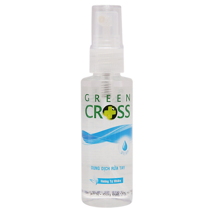 Xịt Rửa Tay Khô Green Cross Hương Tươi Mát (70ml) - 8936027440784