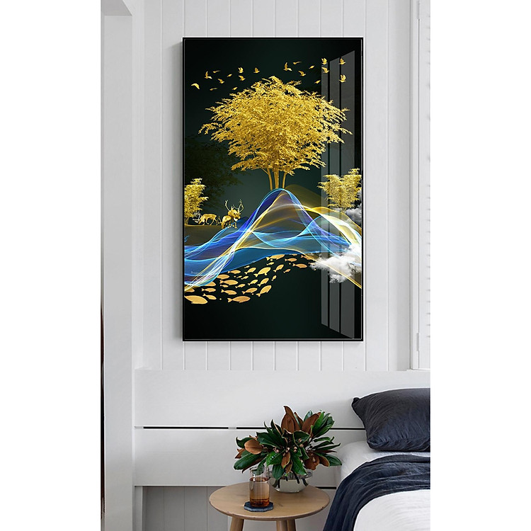 Tranh Treo Tường Trang Trí Cây Vàng Kim