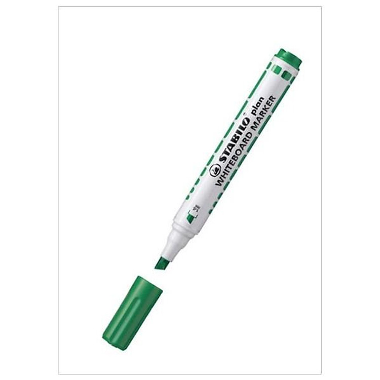 Bút Viết Bảng Plan (1.0~5.0mm, Đầu Vuông, Xanh Lá)