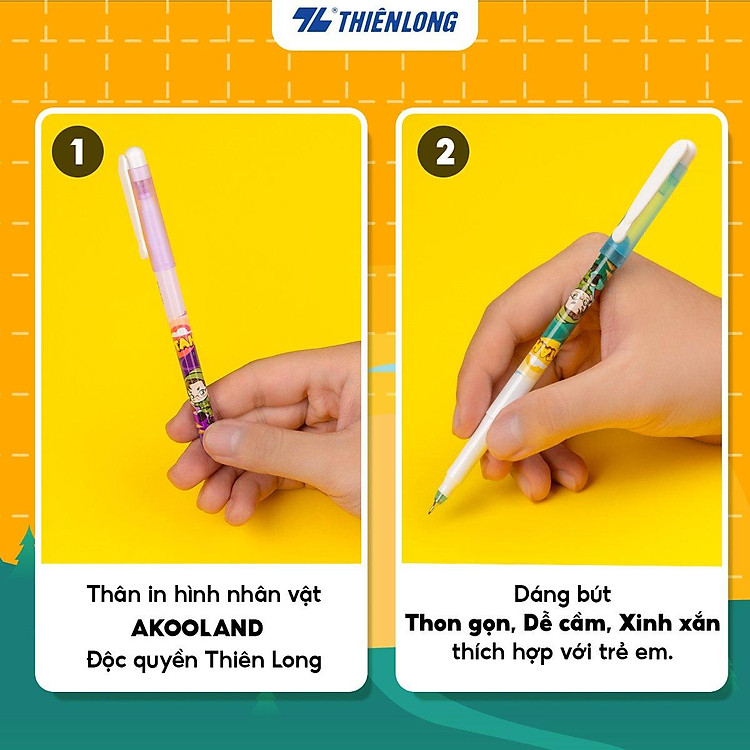 Bộ Bút Lông Kim Thiên Long FL-04 (5 chiếc) - Nét viết 0.3mm - Ảnh 4