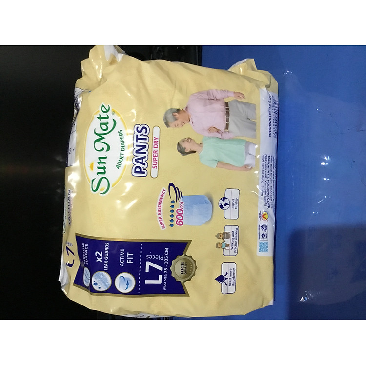 Combo 6 Gói Tã quần Sunmate L7 - Tã Quần Người Lớn - Date luôn mới