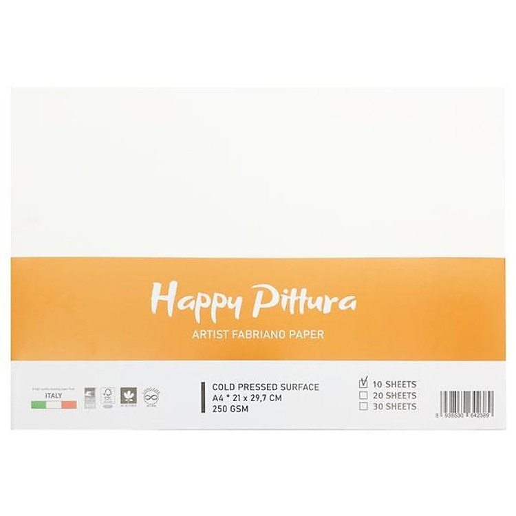 Giấy Vẽ A4 250gsm Happy Pittura (10 tờ)