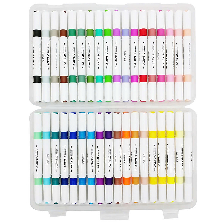 Hộp 36 Bút Màu Acrylic 2 Đầu - Deli HM924 - Ảnh 2