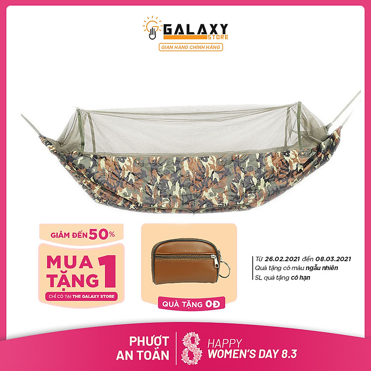 Võng Mùng Galaxy Sport Dài 2m5 Ngủ Trong Nhà Phượt Du Lịch GSVM01 Hàng Xuất Khẩu