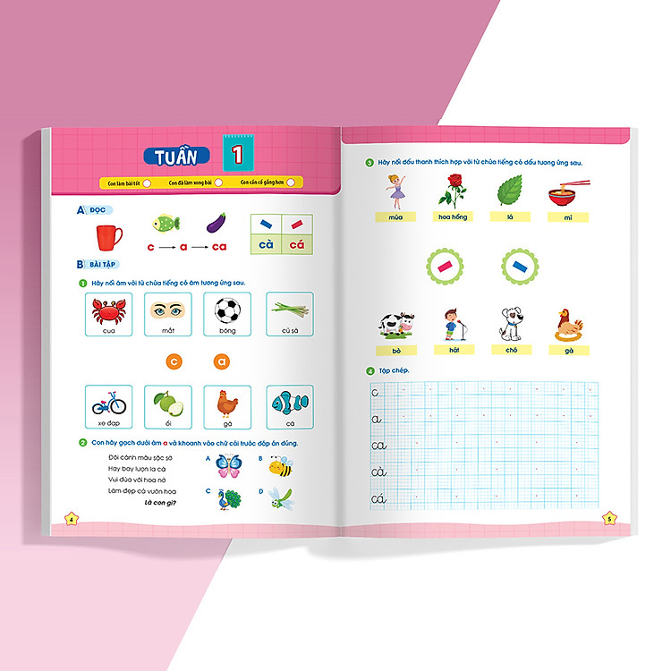 Phiếu Bài Tập Cuối Tuần Tiếng Việt 1 - Ảnh 4