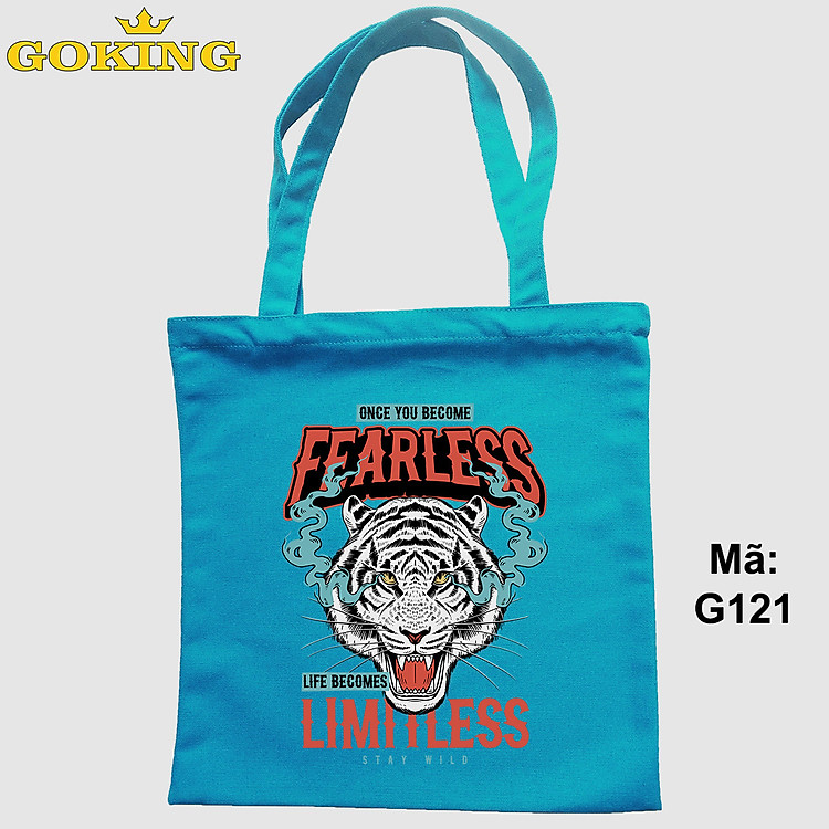 Túi xách, Once you become fearless life becomes limitless, mã G121. Quà tặng cao cấp cho gia đình, nam nữ cặp đôi, hội nhóm, doanh nghiệp