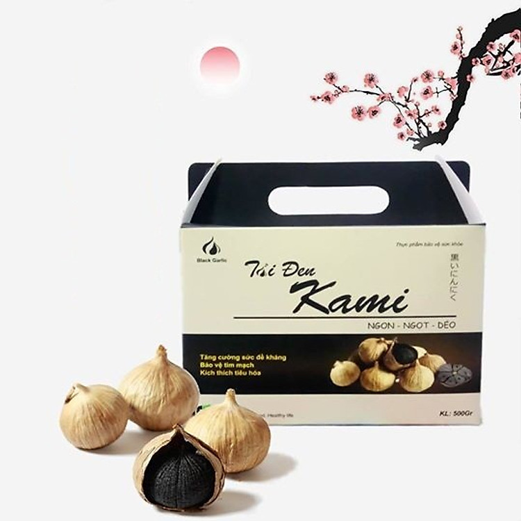 Tỏi Đen Cô Đơn Kami nguyên vỏ, Tăng Cường Sức Đề Kháng, hỗ trợ giảm mỡ Máu, Ổn Định Huyết Áp, Hỗ Trợ Tim Mạch, Kích Thích Tiêu Hóa (Hộp 500 Gram)