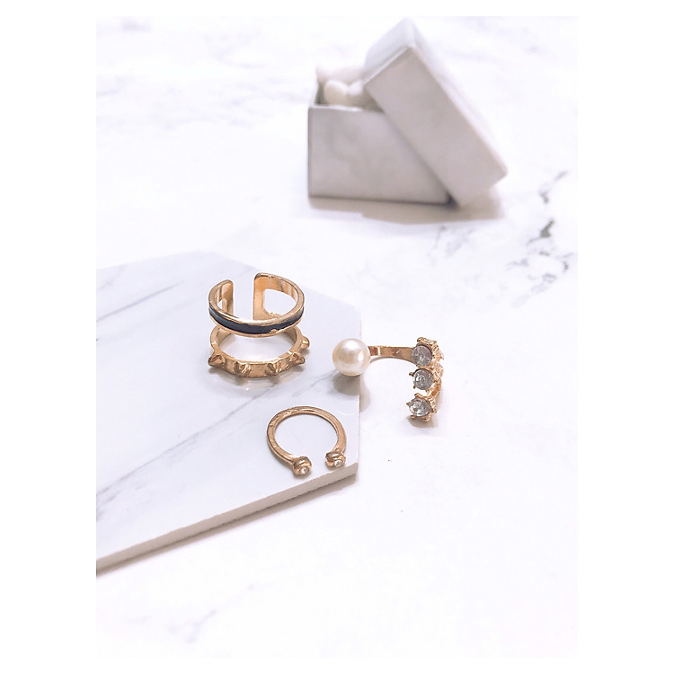 Set Nhẫn Bộ Nữ MiDiRing Thời Trang Phong Cách Tatiana