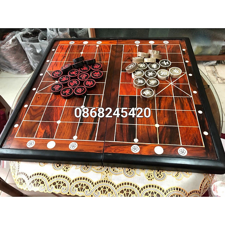 Bộ bàn cờ tướng gỗ và quân sừng Chính hãng Giá tốt - Hình ảnh 2