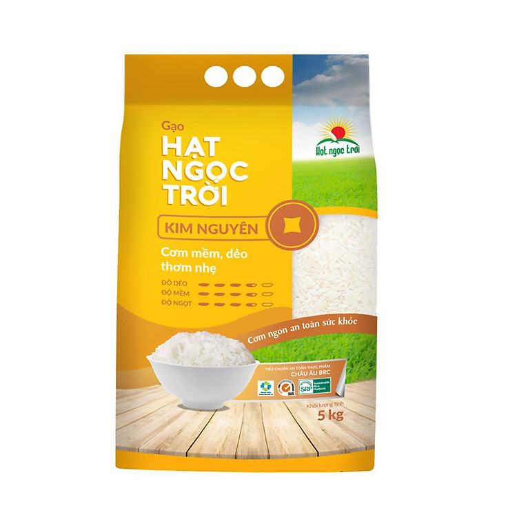 Gạo Hạt Ngọc Trời Kim Nguyên Túi 5Kg