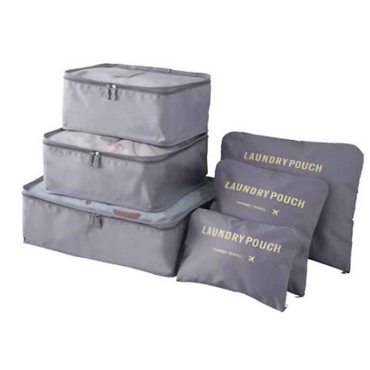 Bộ 6 Túi Đựng Hành Lý Du Lịch Chống Nước (màu xám)