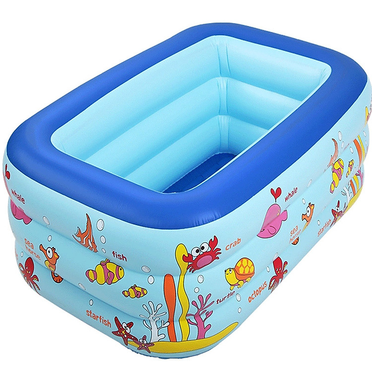 Bể Bơi Phao 3 Tầng Cho Cả Gia Đình Size 1m3,1m5 1m8 (Tặng Kèm Vịt Thả Bể Bơi)