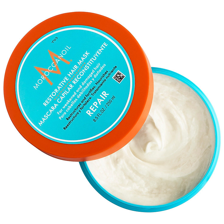 Mặt nạ ủ phục hồi tóc hư tổn Moroccanoil Repair Restorative Hair mask 250ml (Viền cam)