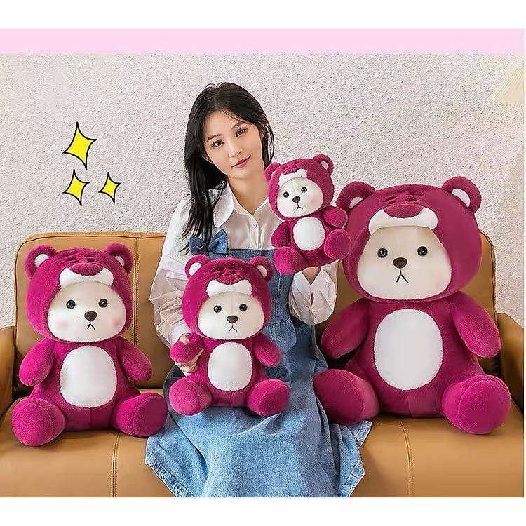 Gấu bông Lena Cosplay Gấu dâu 35cm Chính hãng Ưu đãi - Hình ảnh 4