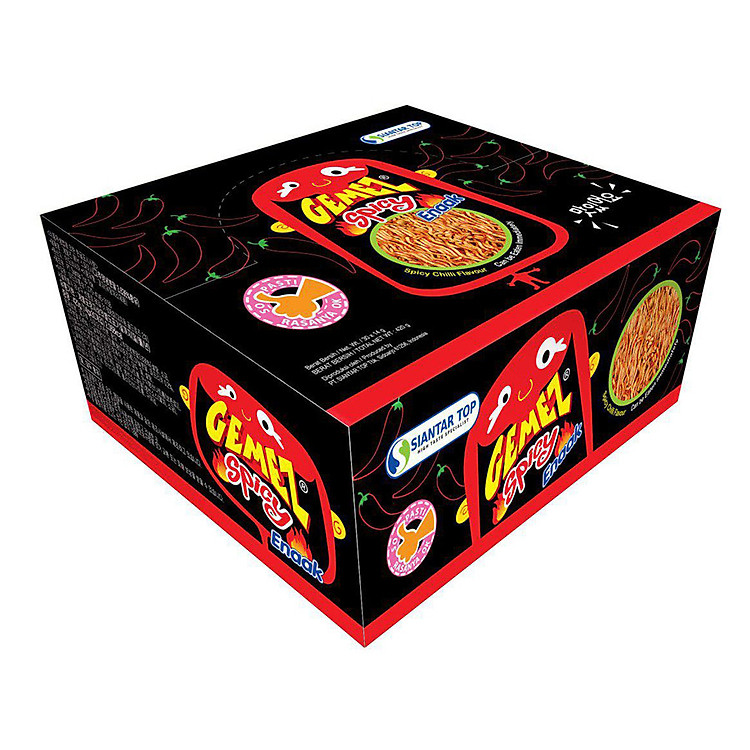 Hộp 30 Gói Mì Snack Cay Gemez Enaak (14g)