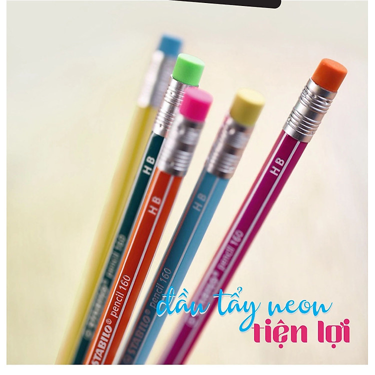 Bộ Bút Chì Gỗ STABILO Pencil 2160 HB (6 chiếc) + Chuốt Chì PS4538 (5 chiếc) - Ảnh 3