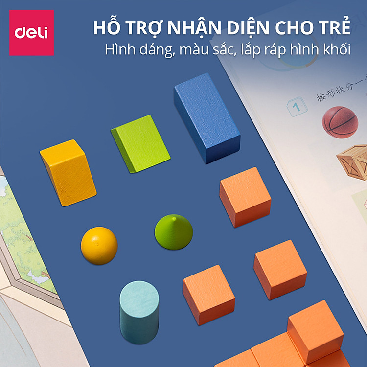 Bộ Đồ Chơi Lắp Ghép Hình Học Gỗ Chính hãng Tiết kiệm - Hình ảnh 3