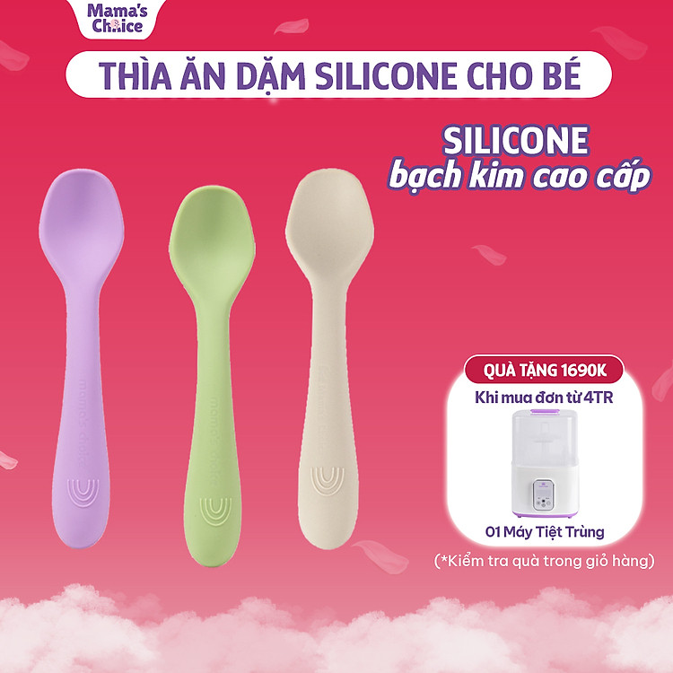 Thìa Ăn Dặm Silicone Mama’s Choice 2023 Chính hãng Giá rẻ