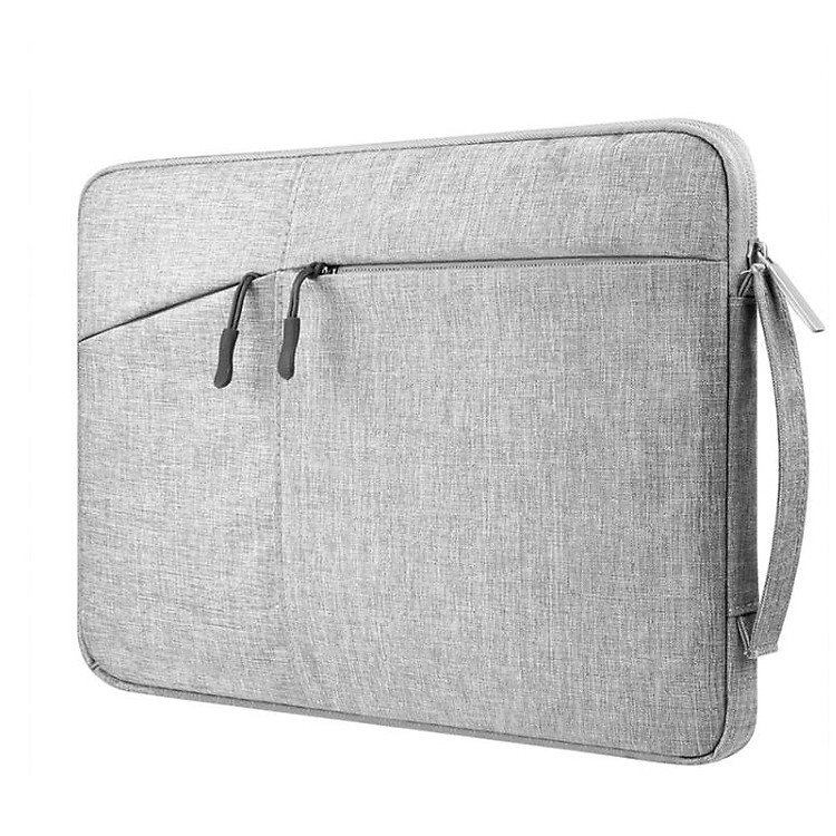 Túi Chống Sốc Laptop Macbook 13.3 inch. Thiết Kế 3 Ngăn Dung Lượng Lớn, Chống Nước, Chống Va Đập, Ma Sát (Màu Xám)