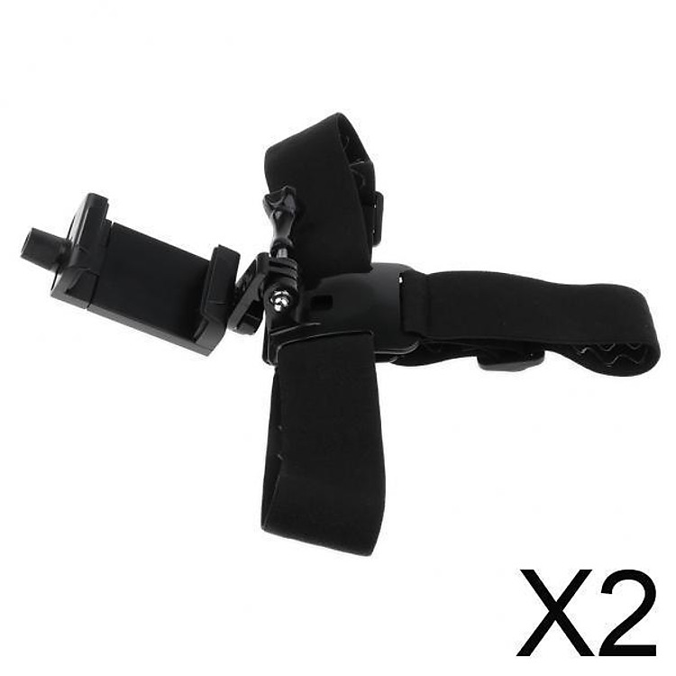 2xSmartphone Head Mount Strap Headband Phone Holder with Clip for Cell Phone